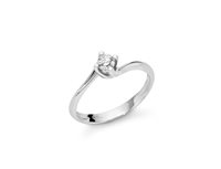 Anello Miluna Donna Solitario Di Diamanti in Oro bianco Diamante LID5180-028G7